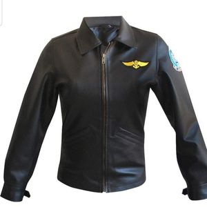 Women Kelly McGillis Charlie Black Leather Jacket|